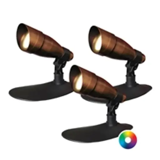 [SV3X9WCCFKIT200-BZ] Anjon Manufacturing (3) 9-Watt LED Color Changing Light Kit for Floating Fountains w/ 200' Cord