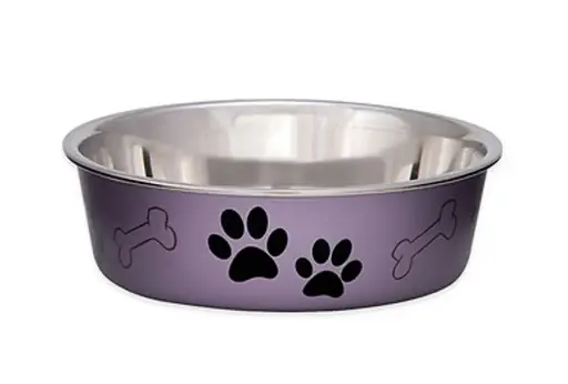 [LOV7458] Loving Pet Metallic Bella Bowl Small- Grape