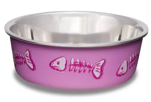 [LOV7752] Loving Pet Bella Bowl X-Small Skeleton Design- Pink