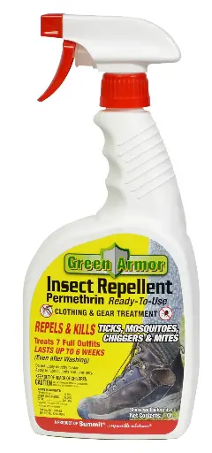 [SUM105-12] Summit GREEN ARMOR PERMETHRIN Insect Repellent for Clothing & Gear quart RTU