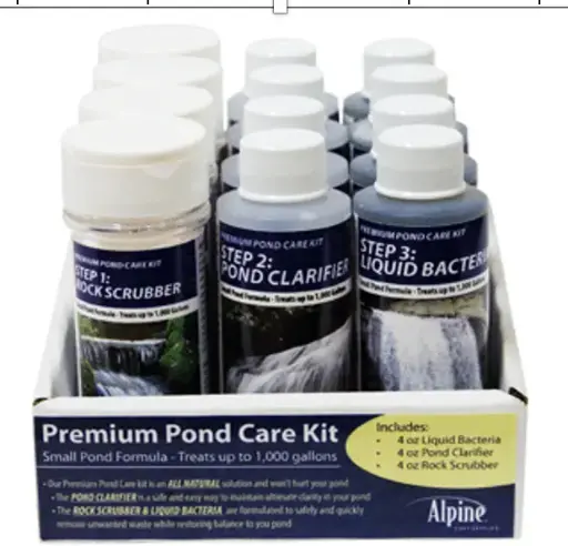 [TUPPL104] Alpine Small Three Step Pond Cleaner - Set of 3 Bottles
