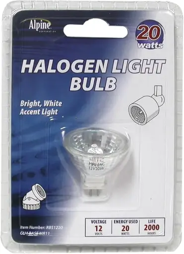 [TURBS1220] Alpine 20 Watt 12 V Halogen Bulb (MR11) (FTD)