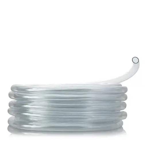 [TUV0347P] Alpine 3/4" I.D. X 1" O.D. X 1/8" Wall PVC Clear Tubing x 100' Coil