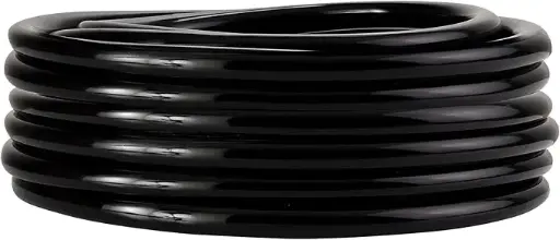 [TUV0347PBK] Alpine 3/4" I.D. x 1" O.D. x 1/8" Wall PVC Black Tubing x 100'Coil