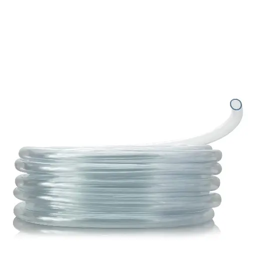 [TUV0387P] Alpine 3/4" I.D x 1" O.D. x 1/8" Wall PVC Clear Tubing x 100" Coil