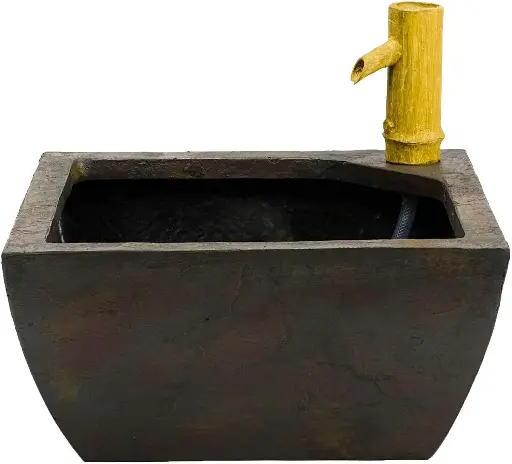 [AQS78197] Discontinued Aquascape AQUATIC PATIO POND SQ - MINI W/ DECO BAMBOO AND