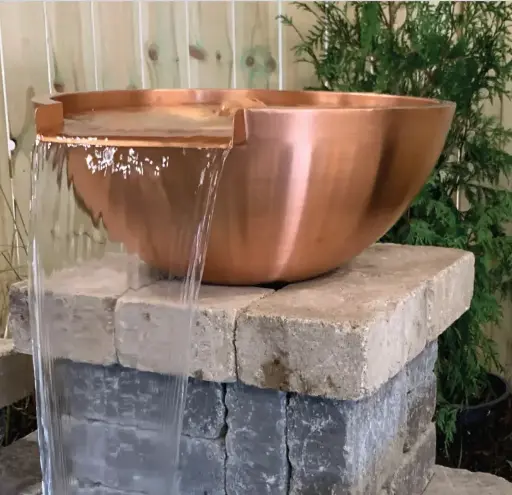 [AT87773] ATLANTIC 26” SQUARE COPPER SPILLWAY BOWL PROJECT BUNDLE – TAN FLEX LINER (ATBNDL CB26S12T)